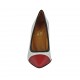 Escarpin pour femmes en cuir blanc y cuir verni bleu et rouge talon 8 - Pointures disponibles:  32, 33, 42