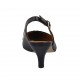 ?Zapato destalonado para mujer en piel negra con tachuelas tacon 5 - Tallas disponibles:  32, 33, 46