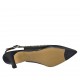 ?Zapato destalonado para mujer en piel negra con tachuelas tacon 5 - Tallas disponibles:  32, 33, 46