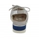 Woman's sandal with elastic band, laces and removable insole in grey suede and silver laminated leather wedge heel 4 - Available sizes:  33, 34, 42, 43, 44