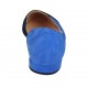 Scarpa aperta da donna in camoscio blu e bluette tacco 2 - Misure disponibili: 33, 44, 46