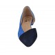 Scarpa aperta da donna in camoscio blu e bluette tacco 2 - Misure disponibili: 33, 44, 46