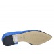 Woman's open shoe in blue and cornflower blue suede heel 2 - Available sizes:  33, 44, 46