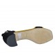 Scarpa aperta da donna con cinturino alla caviglia in camoscio nero e giallo tacco 6 - Misure disponibili: 32, 33, 34, 42, 43, 44, 45, 46