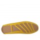 Woman's loafer with removable insole and tassels in yellow printed leather - Available sizes:  33, 43