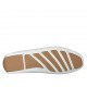 Woman's loafer with removable insole and tassels in white printed leather - Available sizes:  42, 44
