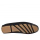 Mocassino da donna con plantare estraibile e nappine in pelle stampata nera - Misure disponibili: 33, 34, 42, 43, 44, 45, 46