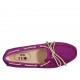 ?Damenmokassin mit Schnüren und herausnehmbarer Innensohle aus violettfarbenem Wildleder  - Verfügbare Größen:  33, 46