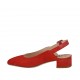 Slingback für Damen aus rotem Wildleder und gedrucktem Leder Absatz 4 - Verfügbare Größen:  33, 42, 43, 44, 46