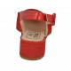 Woman's slingback pump in red suede and printed leather heel 4 - Available sizes:  33, 42, 43, 44, 46