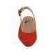 Slingback für Damen aus rotem Wildleder und gedrucktem Leder Absatz 4 - Verfügbare Größen:  33, 42, 43, 44, 46