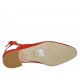 Slingback für Damen aus rotem Wildleder und gedrucktem Leder Absatz 4 - Verfügbare Größen:  33, 42, 43, 44, 46