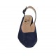 Slingback für Damen aus blauem Wildleder Absatz 5 - Verfügbare Größen:  43, 46