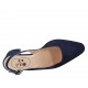 Slingback für Damen aus blauem Wildleder Absatz 5 - Verfügbare Größen:  43, 46