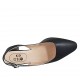 Slingback für Damen aus schwarzem Leder Absatz 5 - Verfügbare Größen:  32, 33, 34, 42, 43, 45, 46