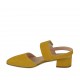 Slingback für Damen mit Schnalle aus gelbem Wildleder Absatz 4 - Verfügbare Größen:  42, 43, 44, 46