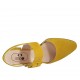 Slingback für Damen mit Schnalle aus gelbem Wildleder Absatz 4 - Verfügbare Größen:  42, 43, 44, 46