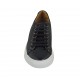 Scarpa stringata da uomo con plantare estraibile in pelle e pelle intrecciata nera - Misure disponibili: 36, 37, 38, 46, 47, 48, 49, 50