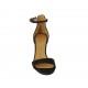 Woman's open shoe with strap in blue satin heel 7 - Available sizes:  32, 43, 44, 45, 46