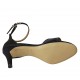 Woman's open shoe with strap in blue satin heel 7 - Available sizes:  32, 43, 44, 45, 46