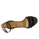 Offener Damenschuh mit Riem aus blauem Satin Absatz 7 - Verfügbare Größen:  32, 43, 44, 45, 46