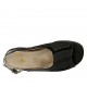 Woman's sandal with removable insole in black patent leather and pierced suede wedge heel 4 - Available sizes:  31, 32, 33, 34, 42, 43, 44