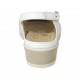 Woman's sandal with removable insole in white leather wedge heel 4 - Available sizes:  31, 34, 42, 44