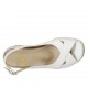 Sandalia para mujer con plantilla extraible en piel blanca cuña 4 - Tallas disponibles:  31, 34, 42, 44