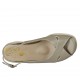 Sandalia para mujer con plantilla extraible en piel perlada platino cuña 4 - Tallas disponibles:  31, 44