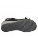 Sandale pour femmes avec velcro et semelle amovible en cuir lamé bleu talon compensé 4 - Pointures disponibles:  31, 34, 43, 44