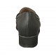 Woman's loafer with removable insole in black pierced leather wedge heel 3 - Available sizes:  31, 34, 42, 44