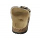 Woman's mules in printed leather with buckle wedge heel 2 - Available sizes:  42, 43