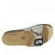 Woman's mules in printed leather with buckle wedge heel 2 - Available sizes:  42, 43