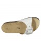 Woman's mules in white printed leather with buckle wedge heel 2 - Available sizes:  42, 43, 44