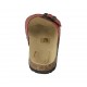 Woman's mules in red printed leather with buckle wedge heel 2 - Available sizes:  43