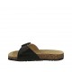 Mule pour femmes en cuir imprimé noir avec boucle talon compensé 2 - Pointures disponibles:  34, 42, 43, 44