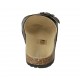 Mule pour femmes en cuir imprimé noir avec boucle talon compensé 2 - Pointures disponibles:  34, 42, 43, 44