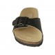 Mule pour femmes en cuir imprimé noir avec boucle talon compensé 2 - Pointures disponibles:  34, 42, 43, 44