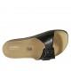 Mule pour femmes en cuir imprimé noir avec boucle talon compensé 2 - Pointures disponibles:  34, 42, 43, 44