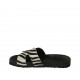 Sabo para mujer en piel negra y blanca cuña 2 - Tallas disponibles:  34, 43, 44