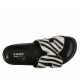 Sabo para mujer en piel negra y blanca cuña 2 - Tallas disponibles:  34, 43, 44
