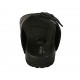 Woman's open mules with buckles in black leather wedge heel 2 - Available sizes:  32, 33, 34, 42, 44
