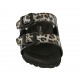 Mule ouvert pour femmes avec boucles en cuir lamé tacheté talon compensé 2 - Pointures disponibles:  32, 33, 34, 43