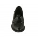 Woman's mocassin in black printed patent leather heel 5