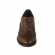 Oxfordschuh mit Schnürsenkeln für Damen aus braunem Leder Absatz 5 - Verfügbare Größen:  32, 33, 34, 42, 43, 45