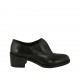 Chaussure pour femmes avec élastique en cuir noir talon 5 - Pointures disponibles:  33, 34, 43, 44