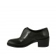 Chaussure pour femmes avec élastique en cuir noir talon 5 - Pointures disponibles:  33, 34, 43, 44