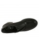 Woman's highfronted shoe with elastic band in black leather heel 5
