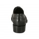 Chaussure richelieu élégant avec bout golf pour femmes en cuir noir talon 3 - Pointures disponibles:  32, 33, 42, 43, 44, 45