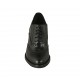Zapato oxford para mujer con cordones en piel negra tacon 7 - Tallas disponibles:  33, 34, 42, 43, 44